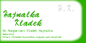 hajnalka kladek business card